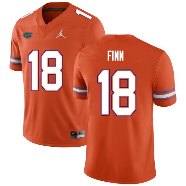 Men #18 Jacob Finn Florida Gators College Football Jerseys Orange